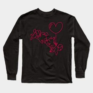 puppy love (lineart) Long Sleeve T-Shirt